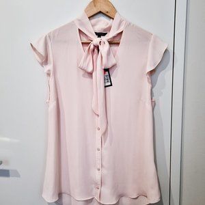 Portmans Peach Pussy Bow Blouse